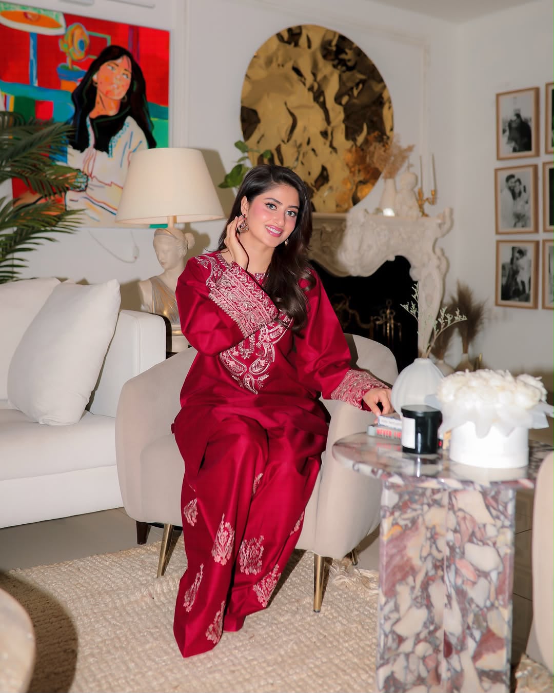 Embroidered Silk 2-Piece