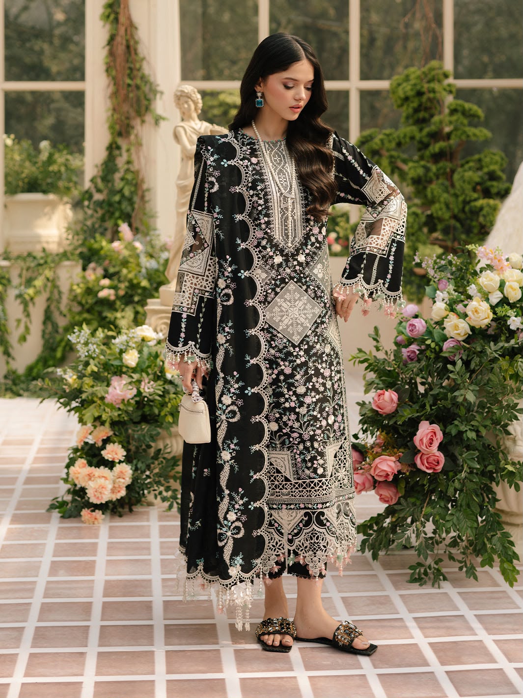 BIN ILYAS dhanak embroidered luxury unstitched 3pc