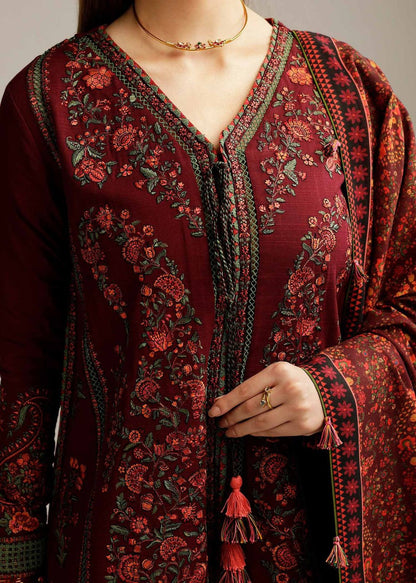 HUSSAIN REHAR _ dhanak embroidered luxury unstitched 3pc